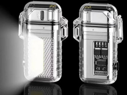 NEW USB Waterproof Lighter Arc Plasma Lighter 360 Rotation Ignition Outdoor Camping Windproof Lighter Smoking