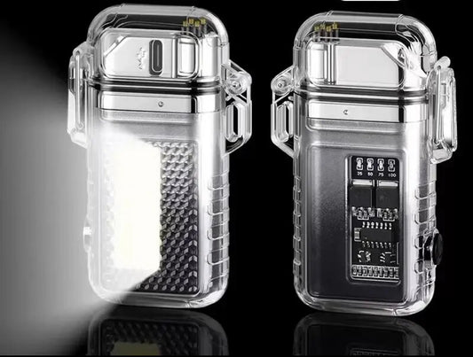 NEW USB Waterproof Lighter Arc Plasma Lighter 360 Rotation Ignition Outdoor Camping Windproof Lighter Smoking