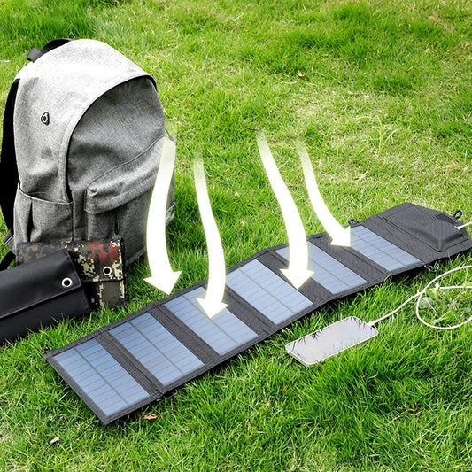 500W USB Folding Solar plate 5V 2USB Portable solar panels cells For mobile phone Battery Charger outdoor