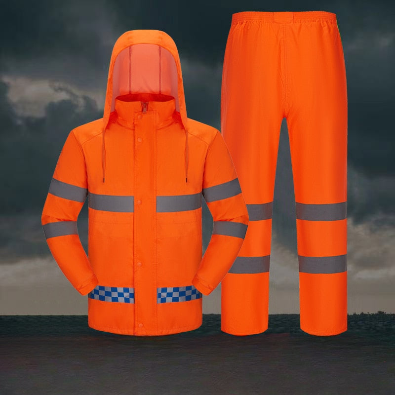 Reflective rain wear