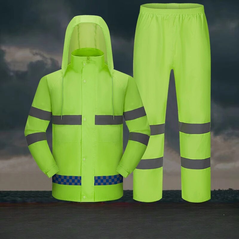 Reflective rain wear