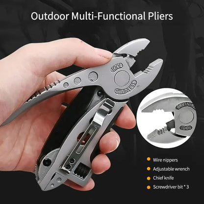 Multitool Pliers Pocketknife Screwdriver Set Kit Adjustable Wrench